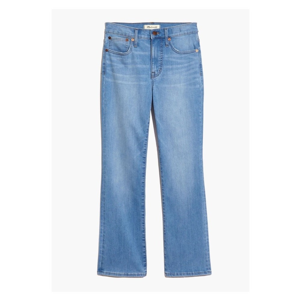 Madewell Women's Cali Demi Boot High Waist Jean 26 Barnard Wash‎